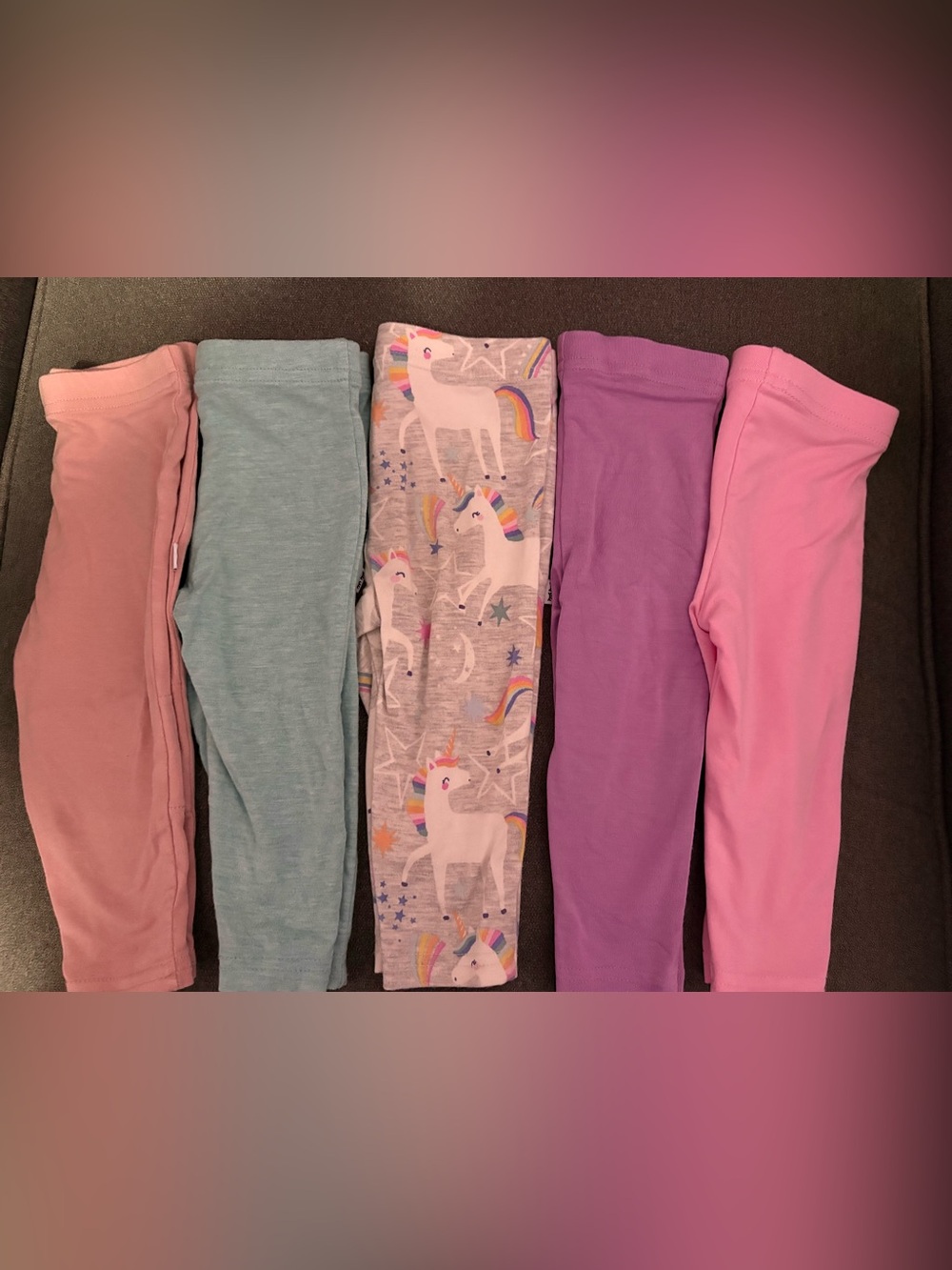 EUC little Sleepies Girls' Leggings bundle 3-6m